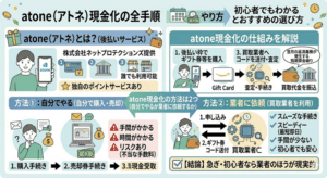atone（アトネ）現金化の全手順 初心者でもわかるやり方とおすすめの選び方