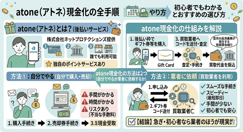 atone（アトネ）現金化の全手順 初心者でもわかるやり方とおすすめの選び方