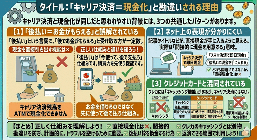 「キャリア決済＝現金化」と勘違いされる理由
