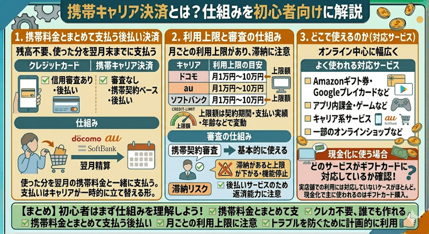 携帯キャリア決済とは？仕組みを初心者向けに解説