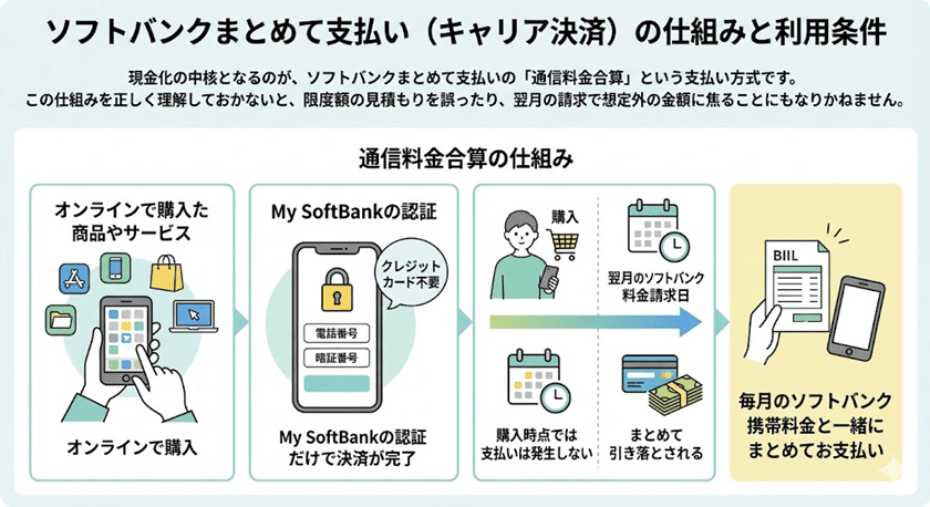 ソフトバンクまとめて支払い（キャリア決済）の仕組みと利用条件