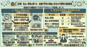 【危険】先払い買取は使うな！金融庁警告の理由と安全な代替策を徹底解説