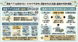 即金アプリは存在する？スマホで今日中に現金を作る方法5選と最速の手段を解説