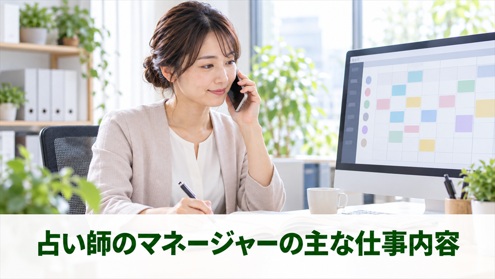 占い師のマネージャーの主な仕事内容