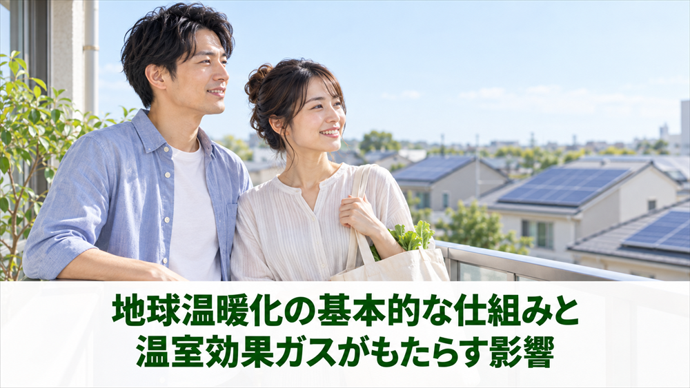 地球温暖化の基本的な仕組みと温室効果ガスがもたらす影響