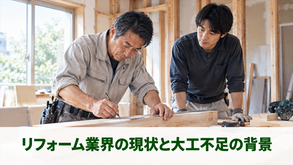 リフォーム業界の現状と大工不足の背景