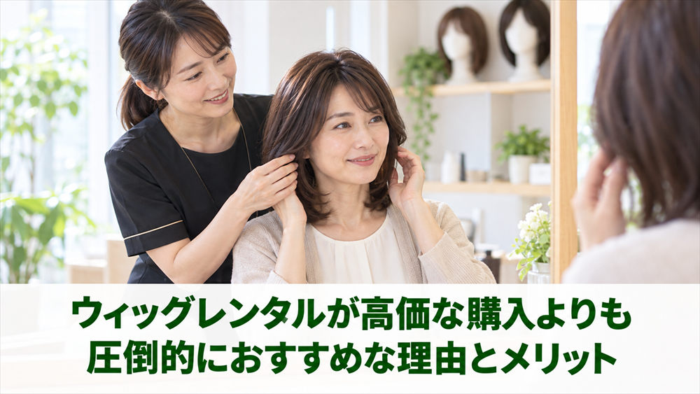 ウィッグレンタルの料金と選び方！医療用とファッション用の違い・試着・助成金の注意点