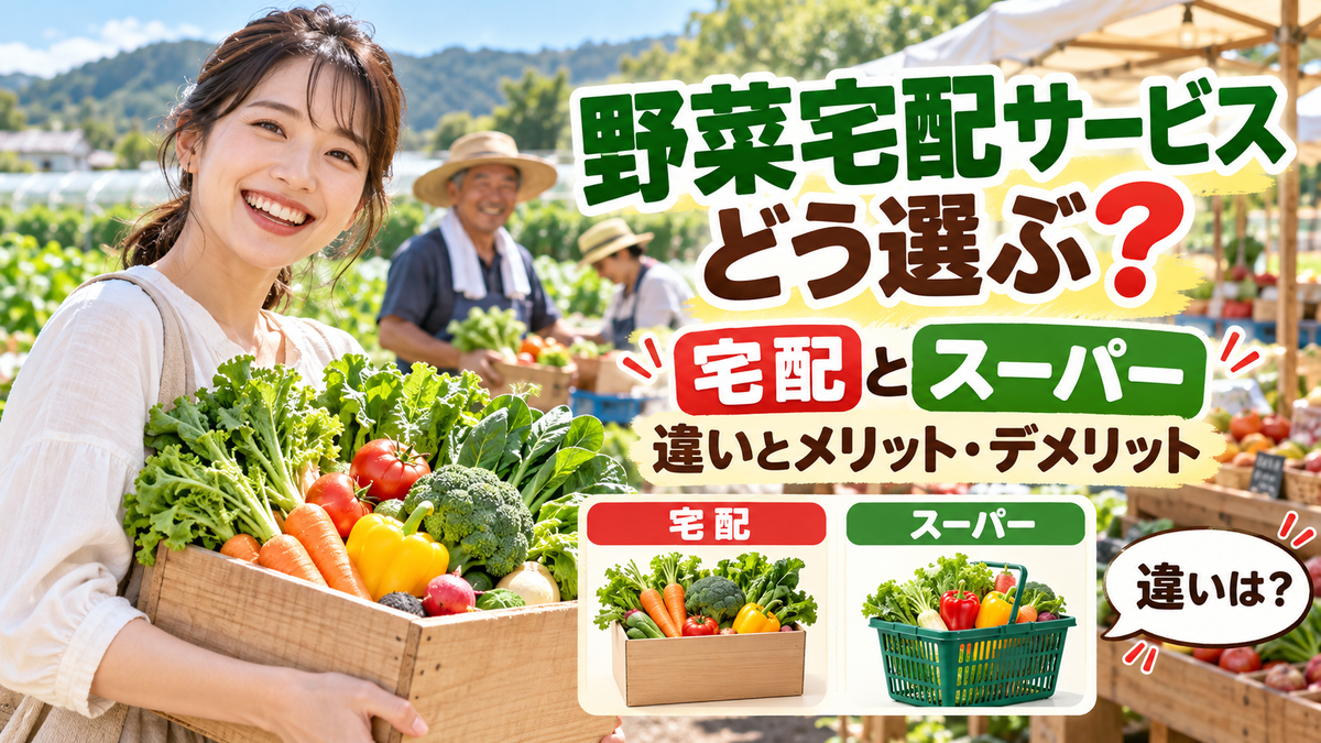 野菜宅配サービスの種類と選び方！スーパーとの違いとメリット・デメリット