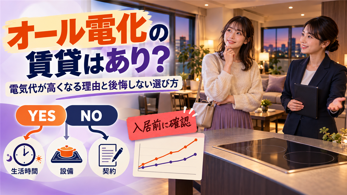 オール電化の賃貸物件はあり?電気代が高くなる理由と後悔しない物件の選び方