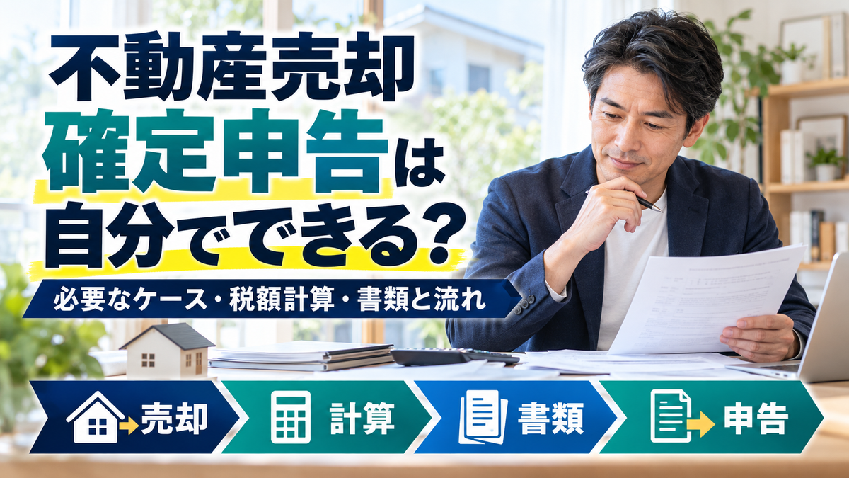不動産売却の確定申告を自分でする方法!必要なケース、税額の計算、書類と流れ