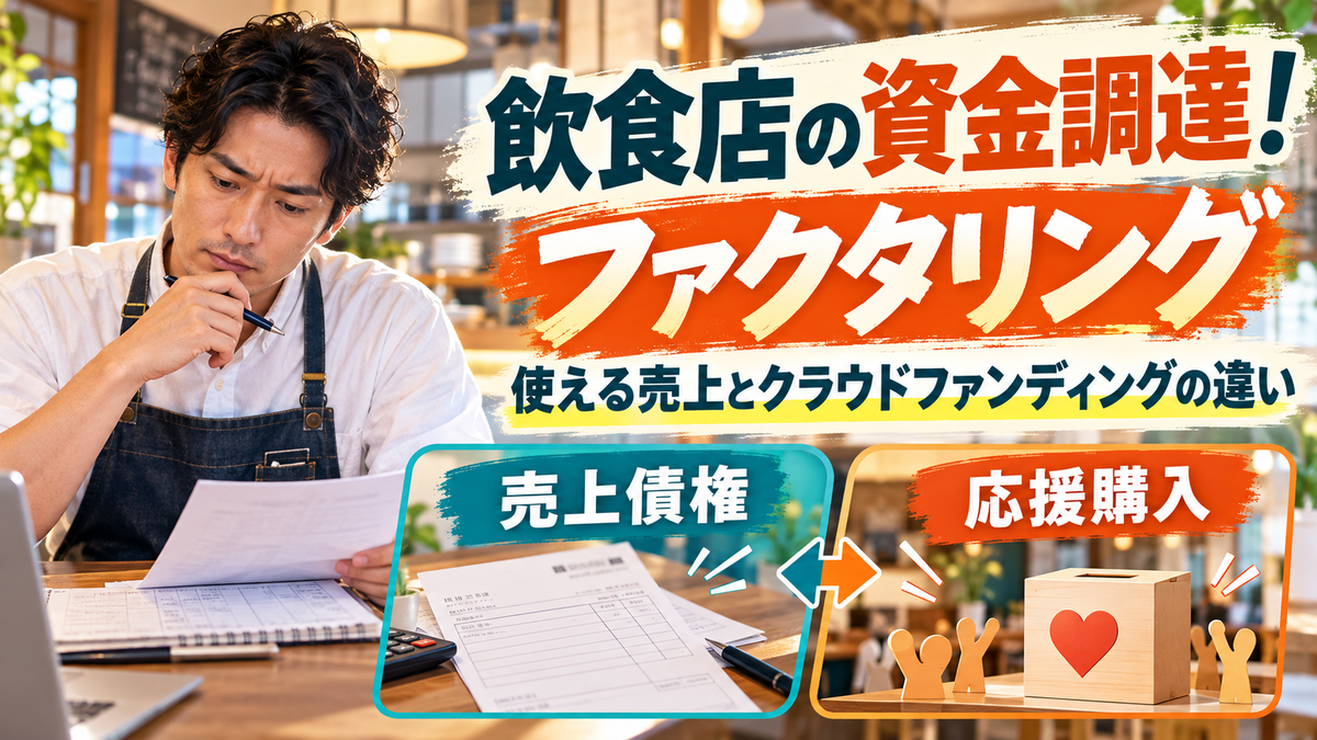 飲食店の資金調達！ファクタリングに使える売上とクラウドファンディングとの違い