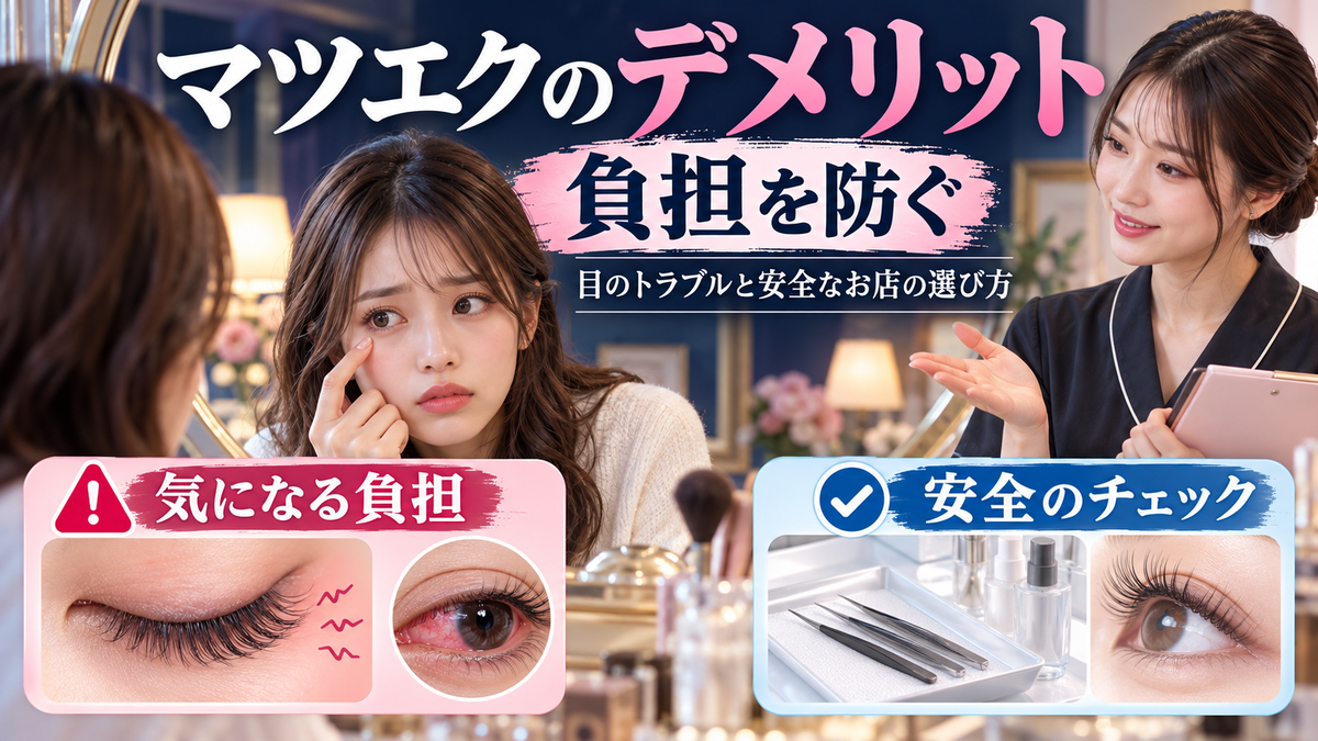 マツエクのデメリットと防ぎ方！自まつ毛への負担や目のトラブル、安全なお店の選び方