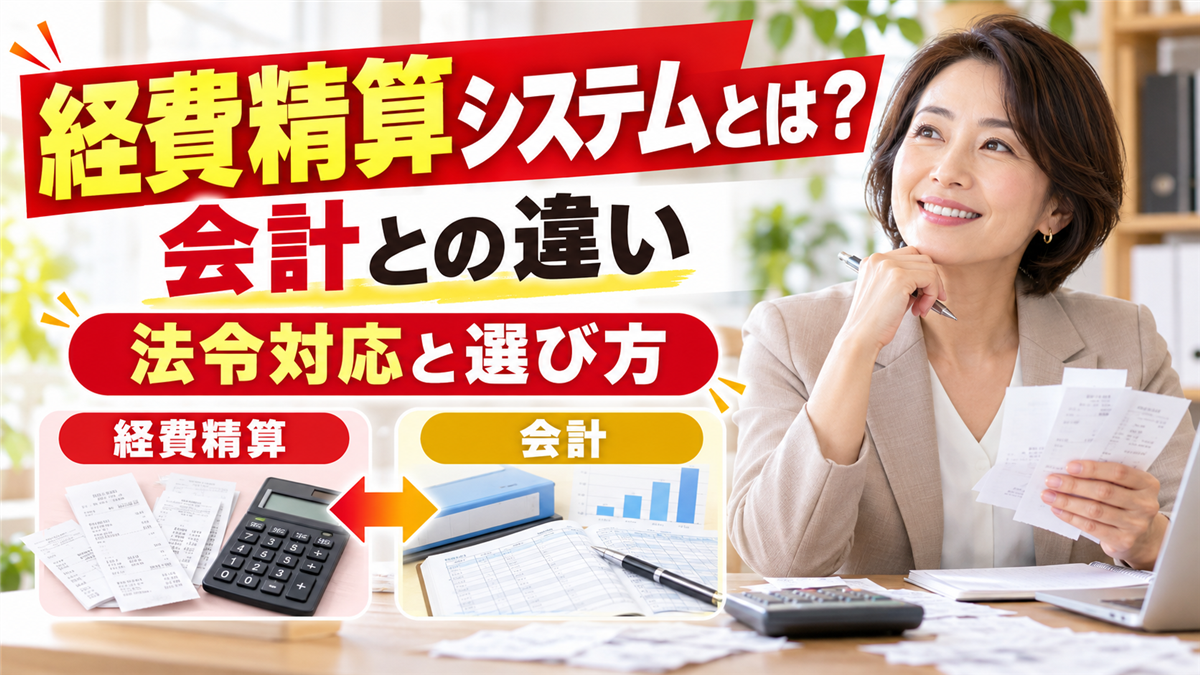 経費精算システムとは?会計システムとの違い、電帳法・インボイス対応と規模別の選び方