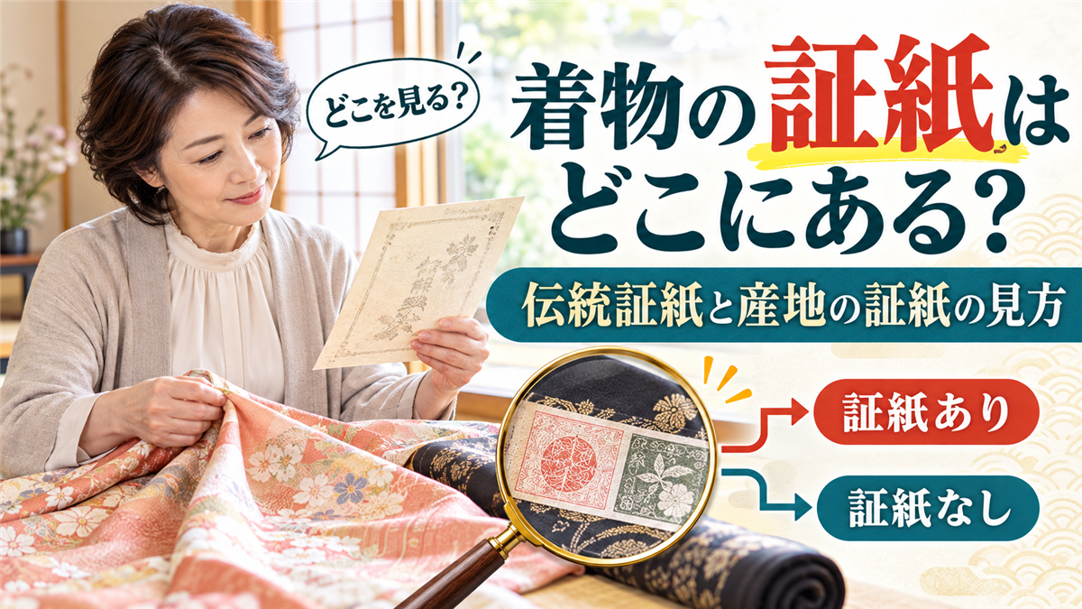 着物の証紙はどこにある？伝統証紙と産地の証紙の見方、証紙の有無で変わる買取のポイント