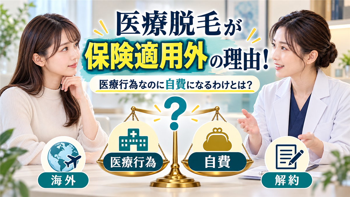 医療脱毛が保険適用外の理由！医療行為なのに自費になるわけと海外の扱い、解約のルール