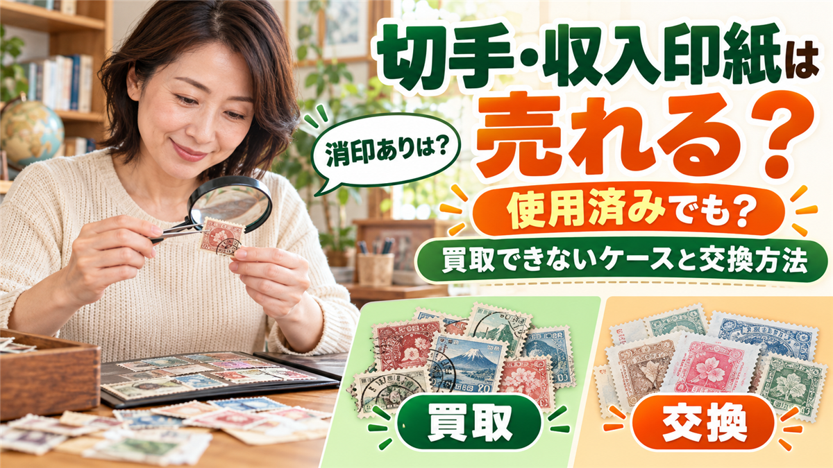 切手・収入印紙は使用済みや消印ありでも売れる？買取できないケースと郵便局での交換方法