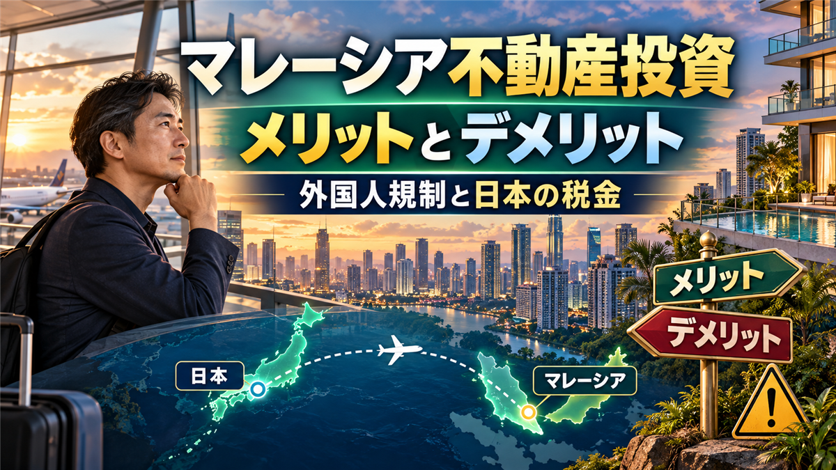 マレーシア不動産投資のメリットとデメリット!外国人への規制と日本の税金