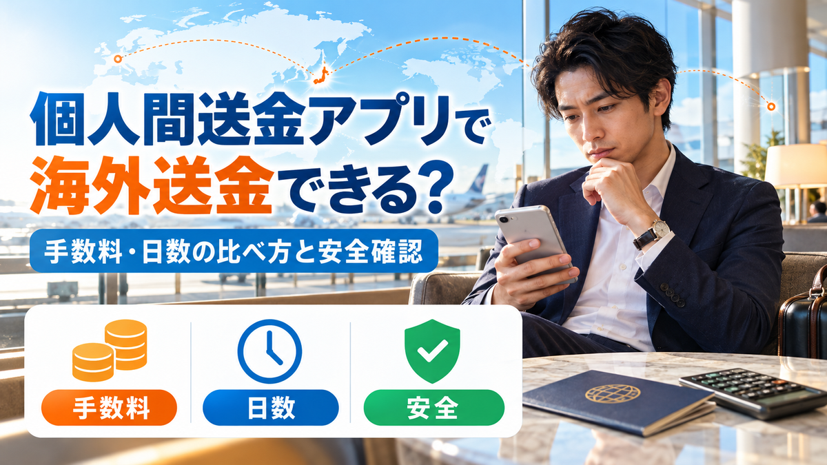 個人間送金アプリで海外送金はできる？手数料・日数の比べ方と安全に使う確認点