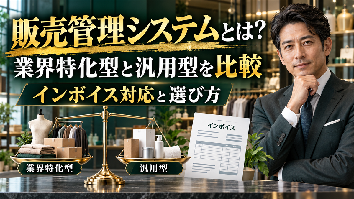 販売管理システムとは?業界特化型と汎用型のメリット・デメリット、インボイス対応と選び方