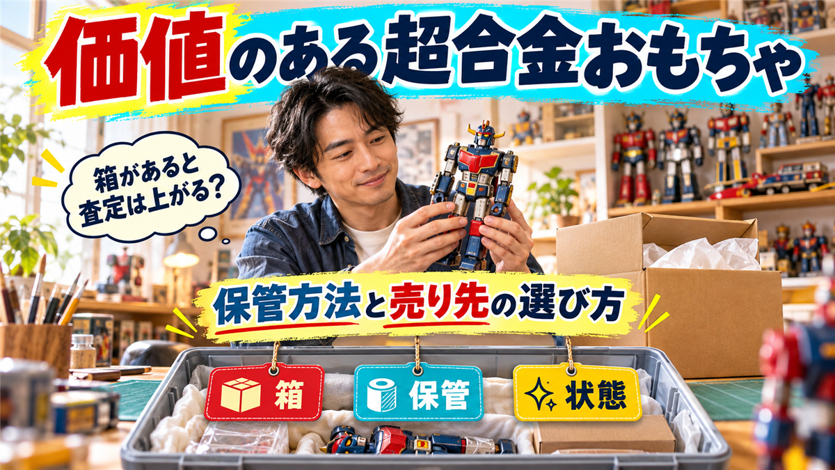価値のある超合金おもちゃの保管方法!箱があると買取査定は上がる?売り先の選び方
