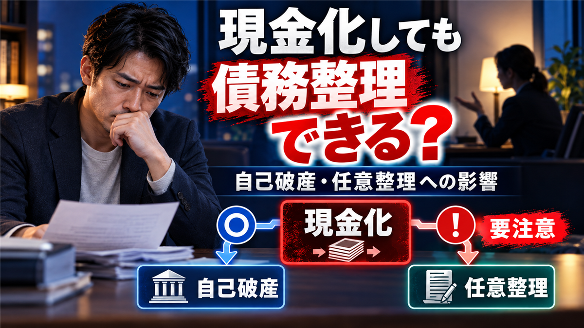 クレジットカード現金化をしていても債務整理できる?自己破産・任意整理への影響
