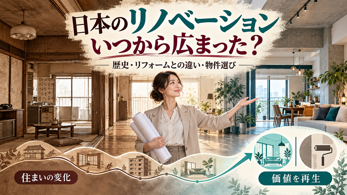 日本のリノベーションの歴史!いつから広まった?リフォームとの違いと物件選びの目安