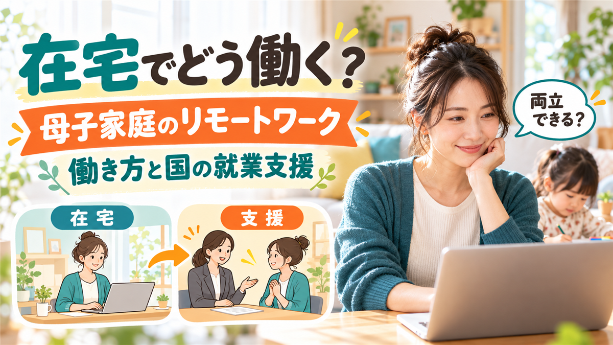 母子家庭（シングルマザー）のリモートワーク！在宅の働き方と使える国の就業支援
