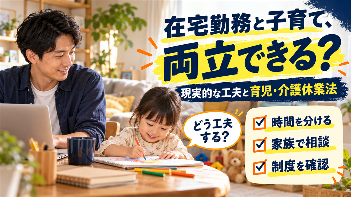 在宅勤務と子育ての両立は難しい?現実的な工夫と2025年改正の育児・介護休業法