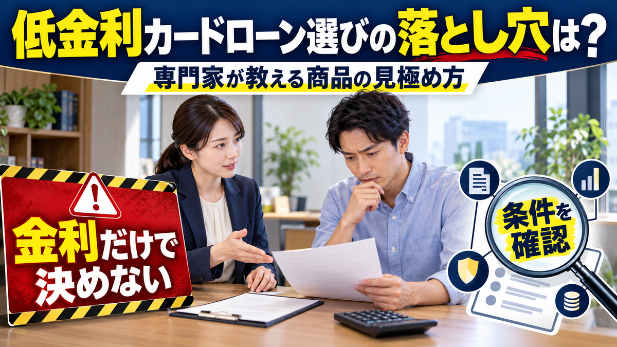 低金利カードローン選び方で失敗しない方法！5つのチェックポイント