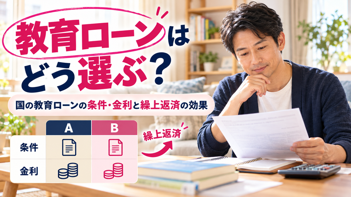 教育ローンの選び方!国の教育ローンの条件・金利と繰上返済の効果
