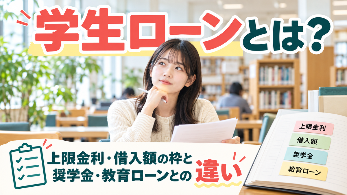 学生ローンとは？貸金業者の上限金利と借入額の枠、奨学金・教育ローンとの違い