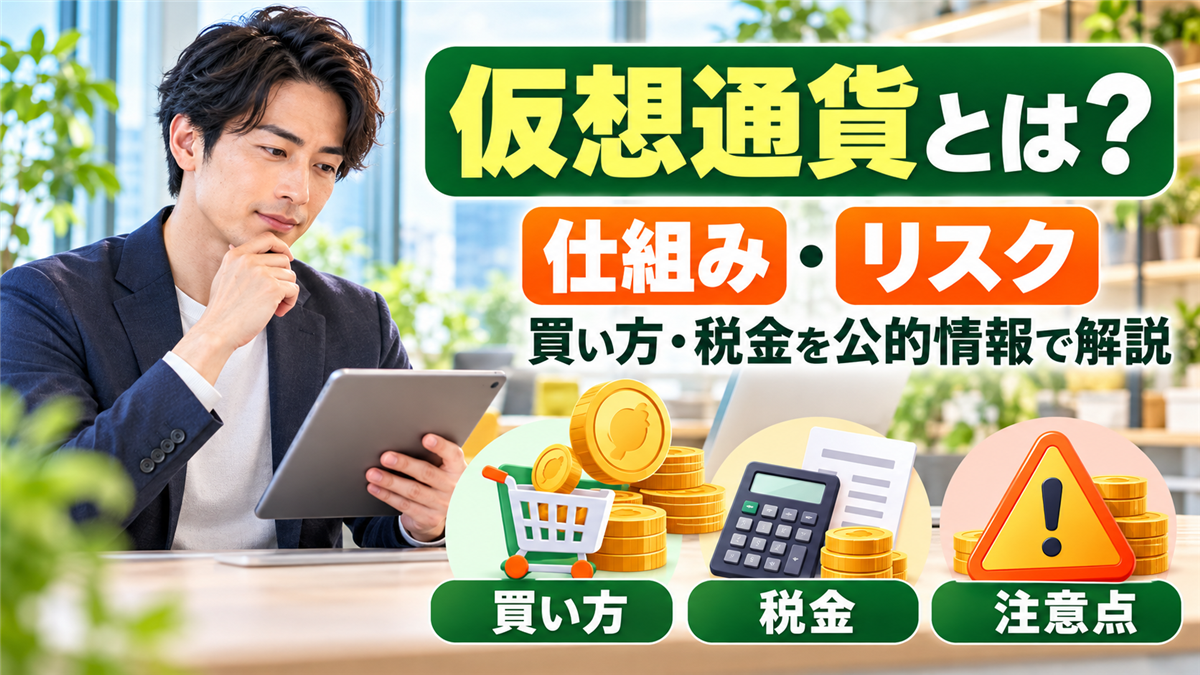 仮想通貨(暗号資産)とは?仕組み・買い方・リスクと税金を金融庁・国税庁の情報で解説