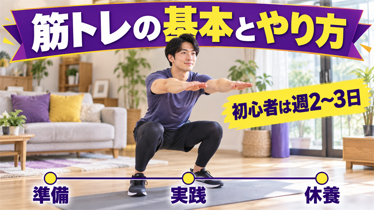 筋トレの基本とやり方！初心者は週2〜3日の自重から始める方法と注意点