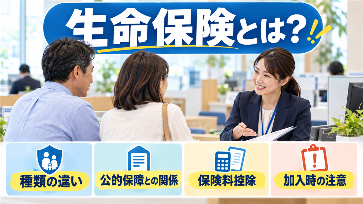 生命保険とは？種類の違い・公的保障との関係・保険料控除・加入時の注意