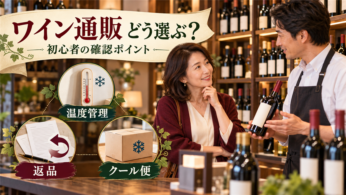 ワイン通販のお店の選び方!初心者が確認したい温度管理・返品・クール便