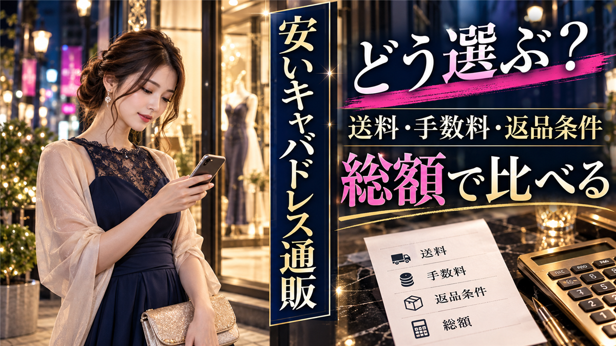 キャバドレスが安い通販の選び方!送料・手数料・返品条件まで総額で比べる