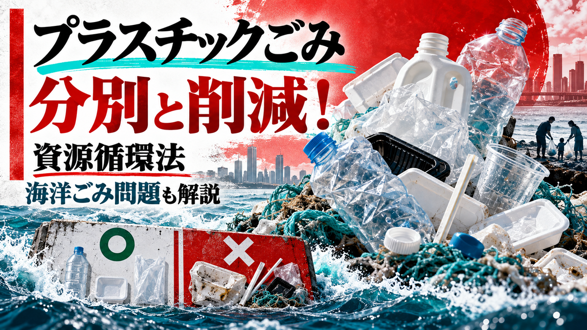 プラスチックごみの分別と削減！資源循環法の内容と海洋ごみ問題をわかりやすく解説