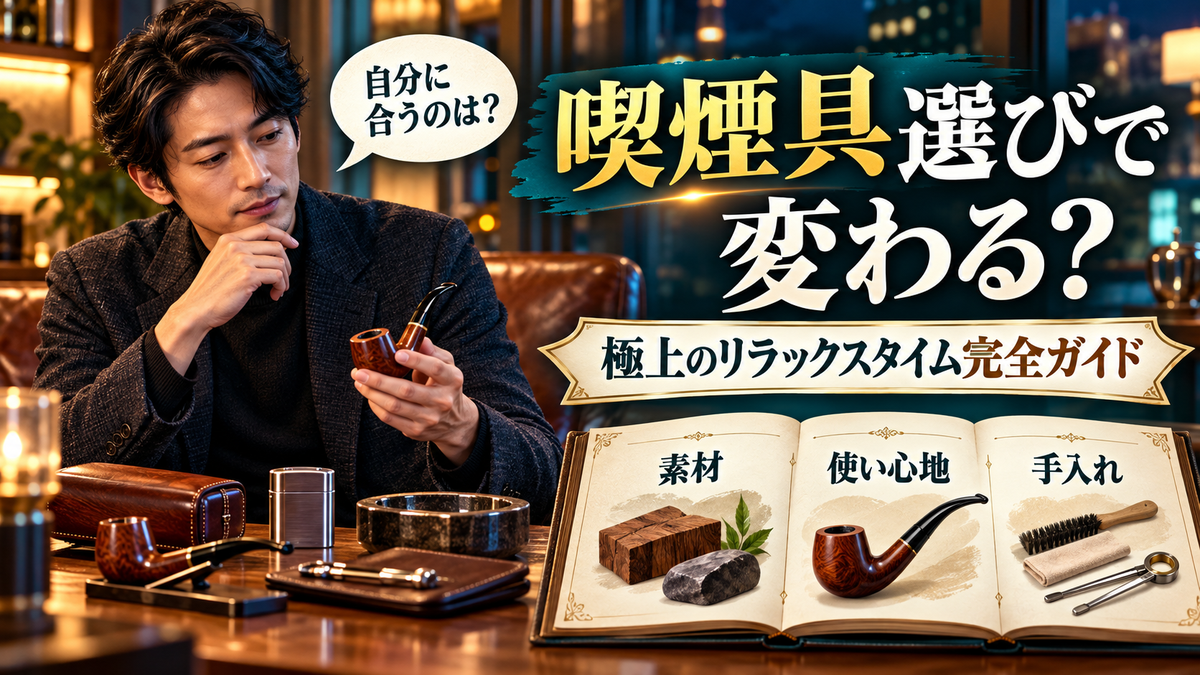 喫煙具の奥深い世界に触れる至福の時間と大人の嗜み