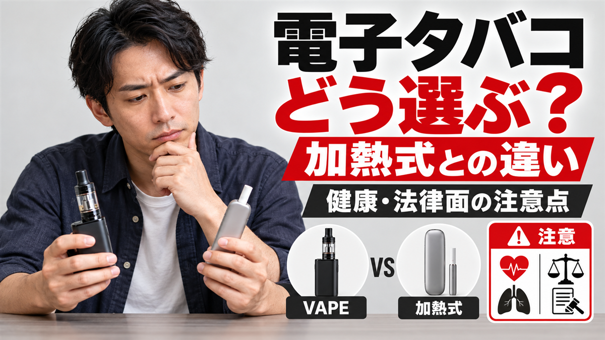電子タバコ入門初心者でも失敗しない種類別の特徴とメリット