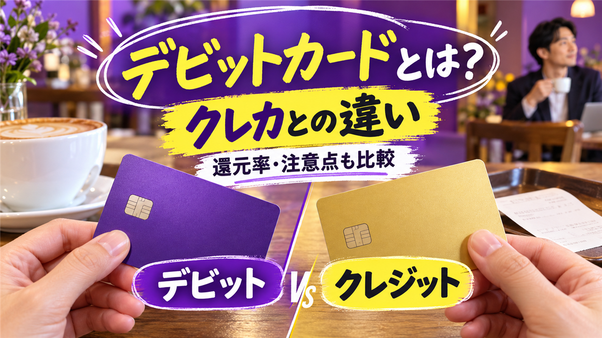 デビットカードとは？クレジットカードとの違い・還元率・注意点を比較