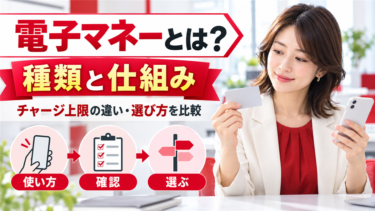 電子マネーとは？種類と仕組み・チャージ上限の違い・選び方を公式情報で比較