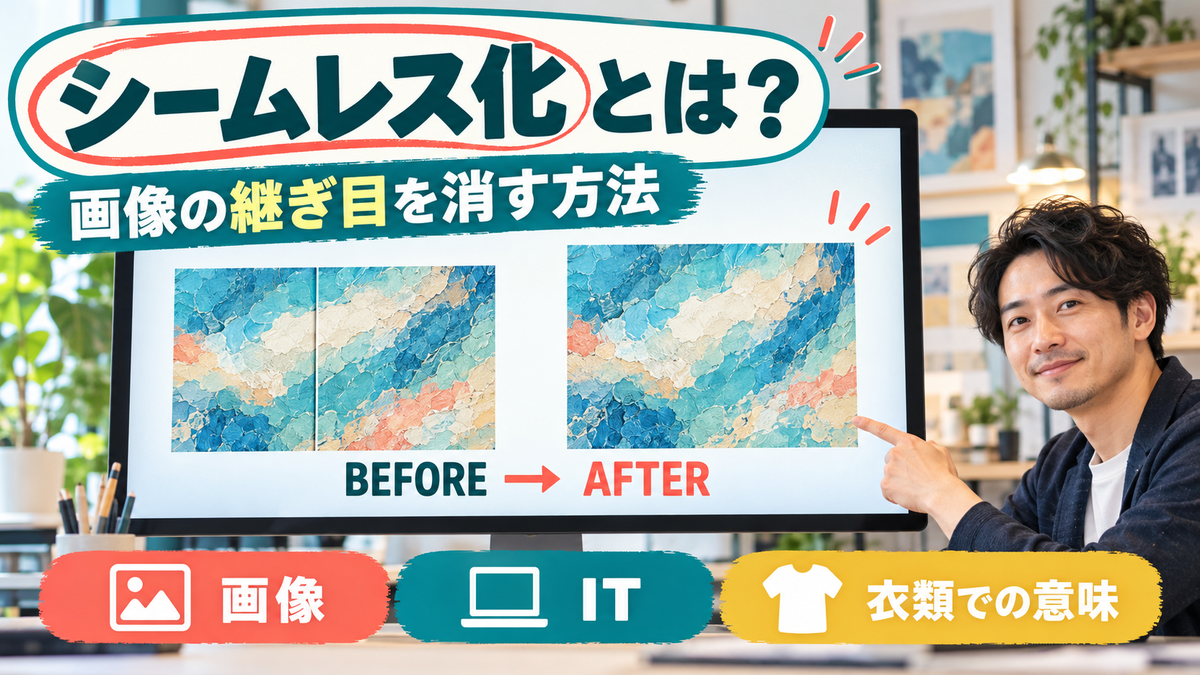 シームレス化とは？画像の継ぎ目を消す方法とITや衣類での意味