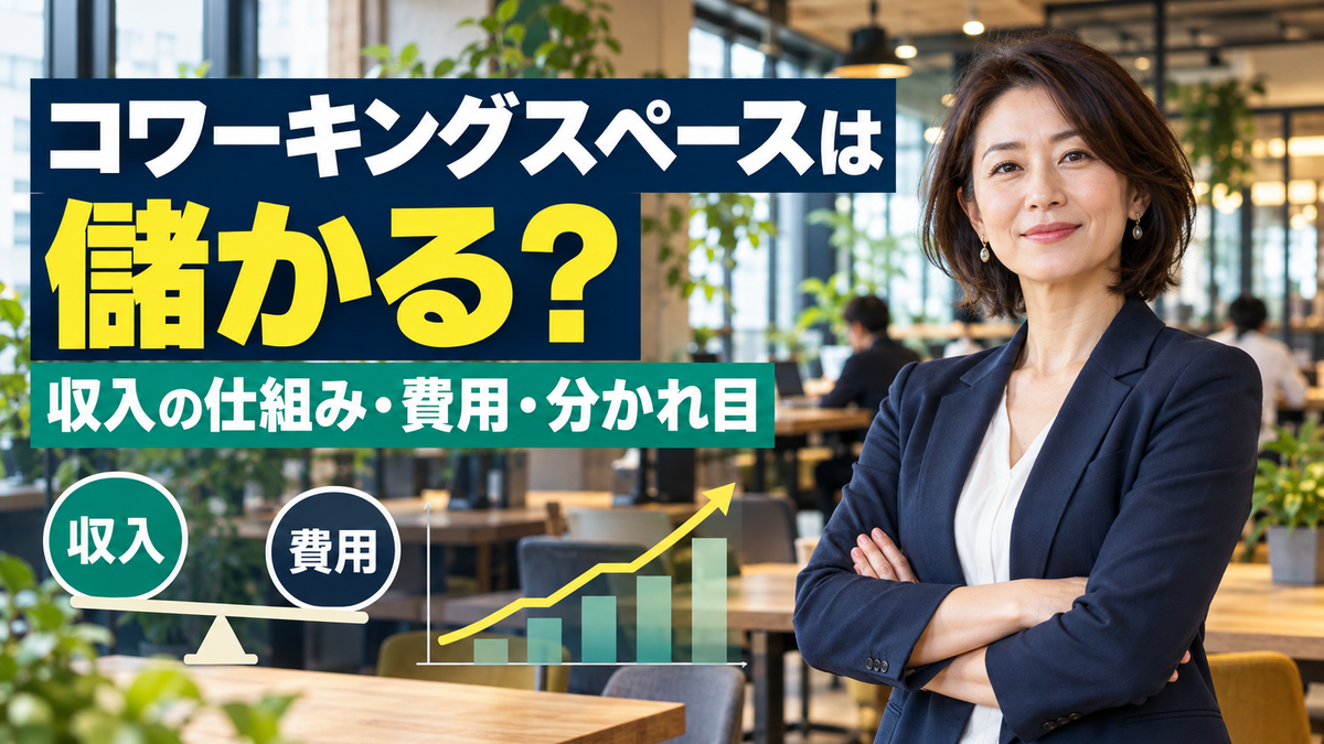 コワーキングスペースは儲かる?収入の仕組みと費用、儲かるかを分けるポイント