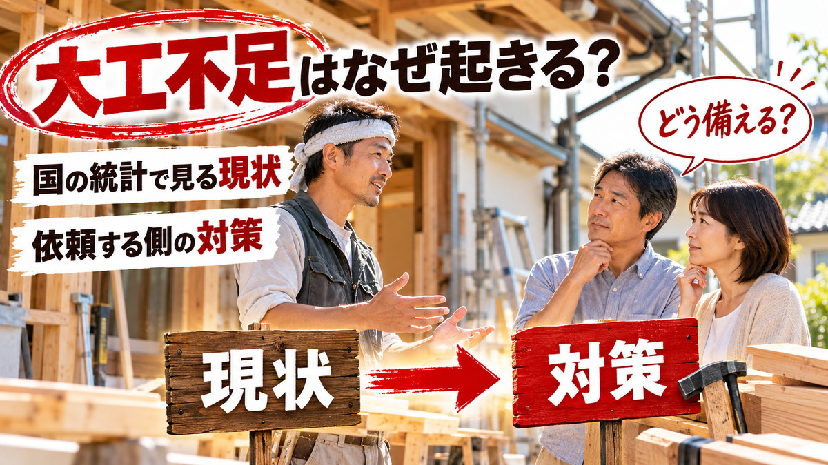 リフォームの大工不足はなぜ起きる？国の統計で見る現状と依頼する側の対策