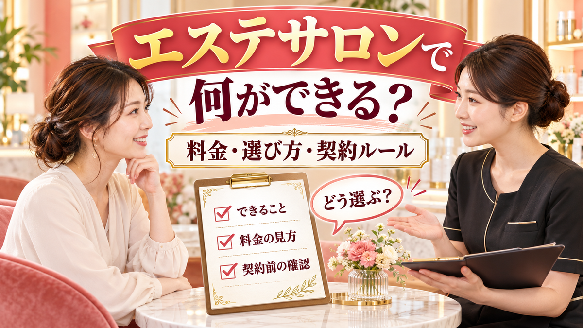 エステサロンでできることと料金の見方、選び方!コース契約で知っておきたいルールも