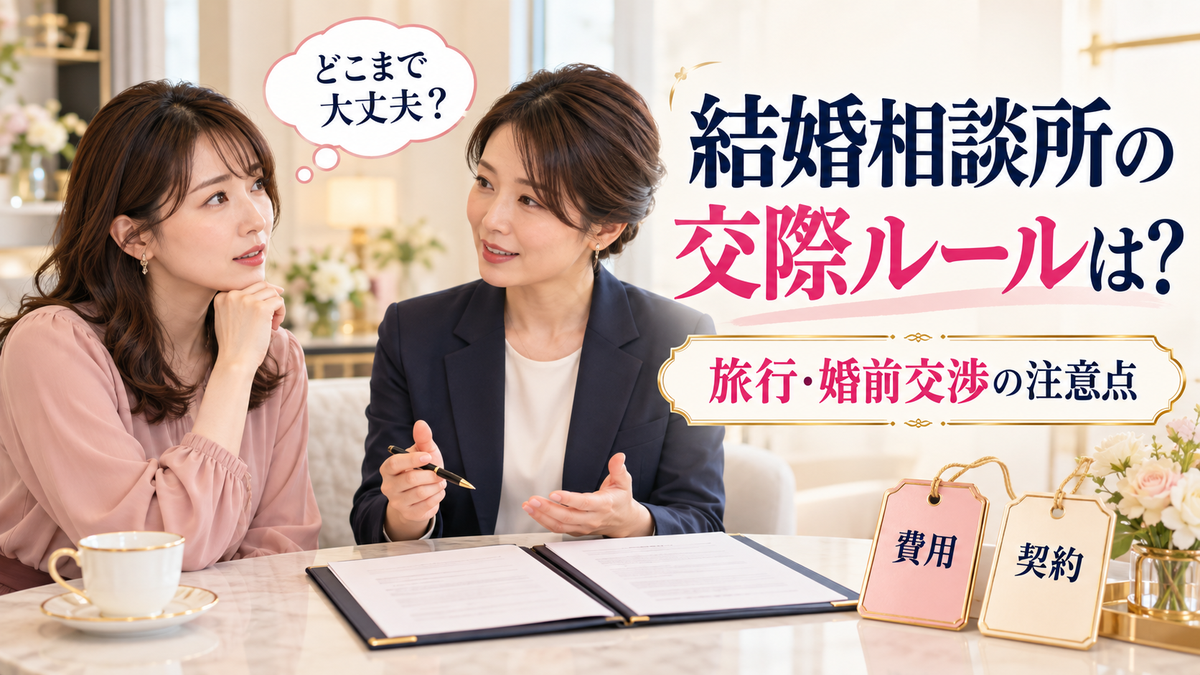 結婚相談所で旅行や婚前交渉はNG？交際のルールと理由、費用の仕組みと契約の注意点
