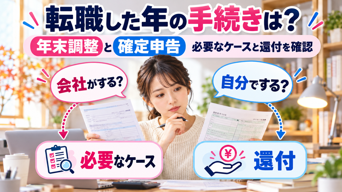 転職した年の年末調整と確定申告!会社がする?自分でする?必要なケースと還付
