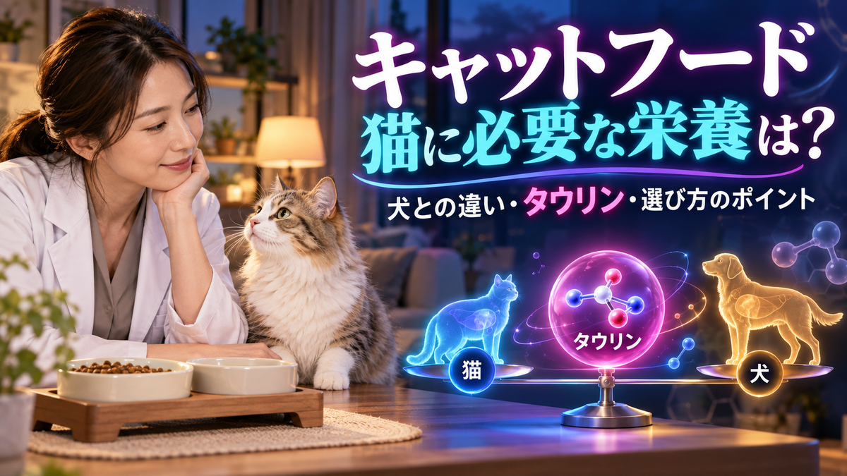 キャットフードの成分と猫に必要な栄養素!犬との違い、タウリンと選び方のポイント