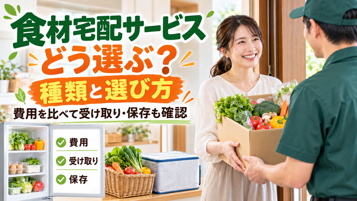 食材宅配サービスの種類と選び方！費用の比べ方と受け取り・保存の注意点