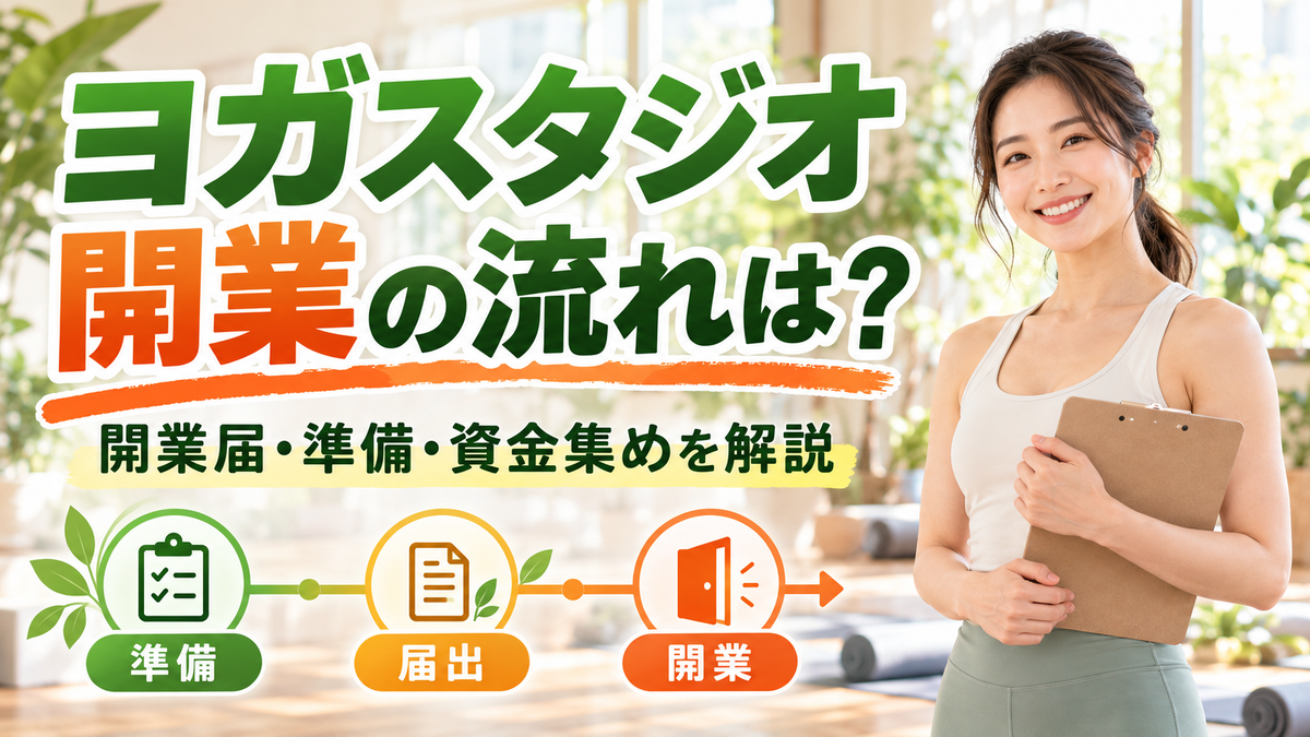 ヨガスタジオ開業の流れ!開業届はどこにいつまでに出す?準備と資金の集め方